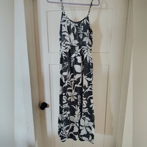 Floral Black and White Maxi Dress